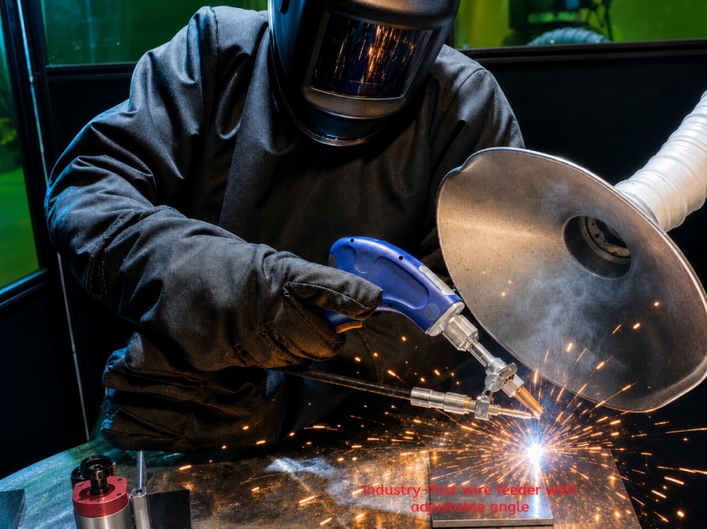 Fiber laser welding of sign components at Wholesale Sign Pro