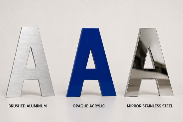 Solid Laser-Cut Aluminum, Acrylic & Stainless Steel