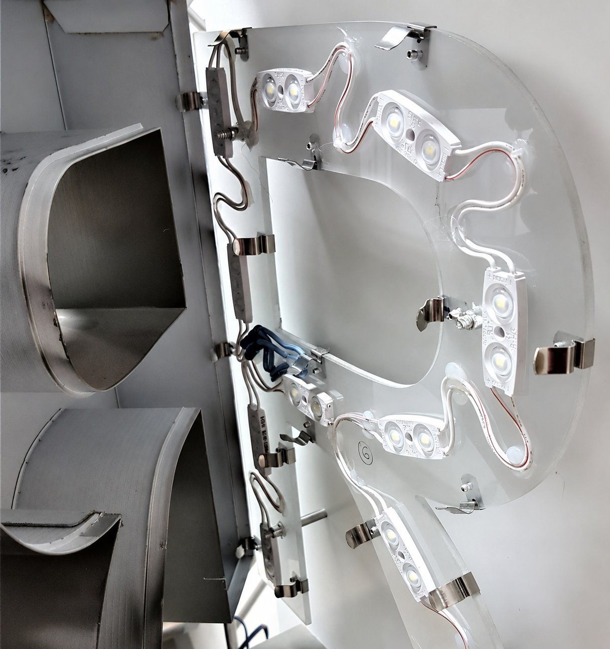 Clip system for halo-lit letter LED installation