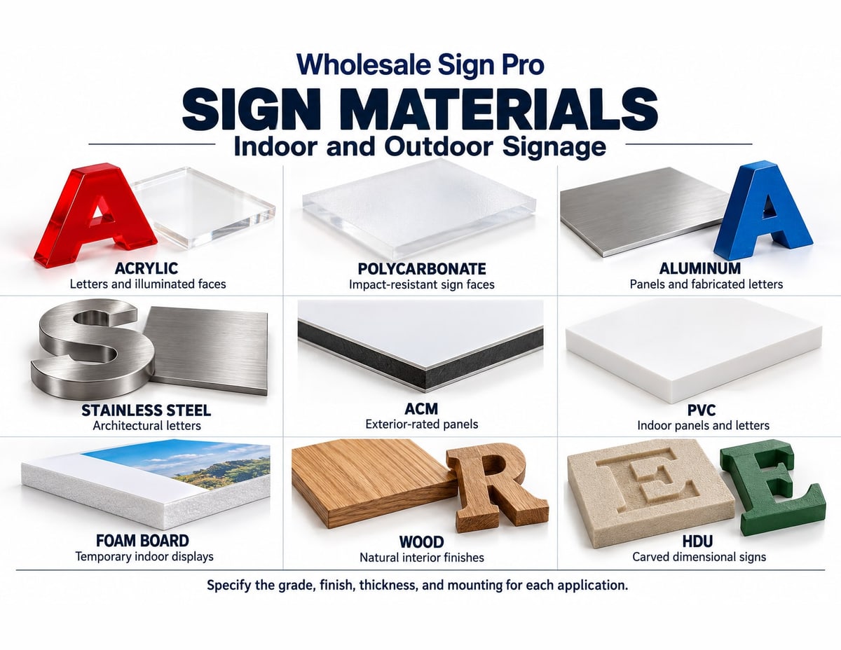 Choosing the Right Materials for Indoor and Outdoor Signage